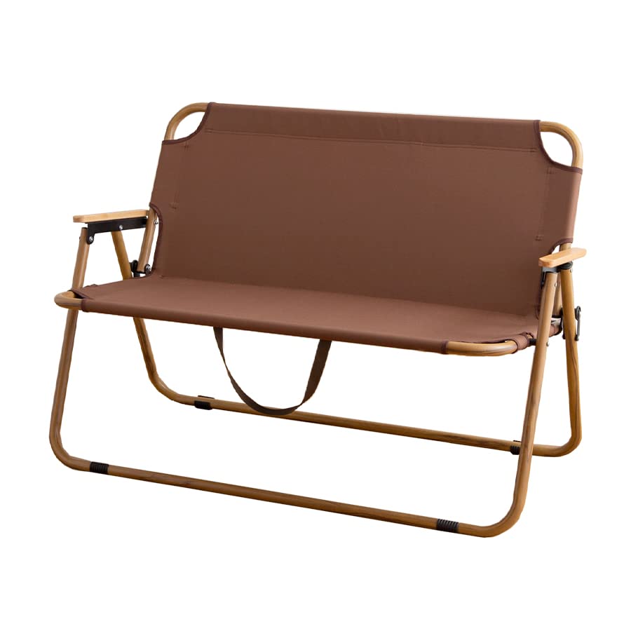 ベンチ アウトドアベンチ フォールディングベンチ 折りたたみチェア ブラウン