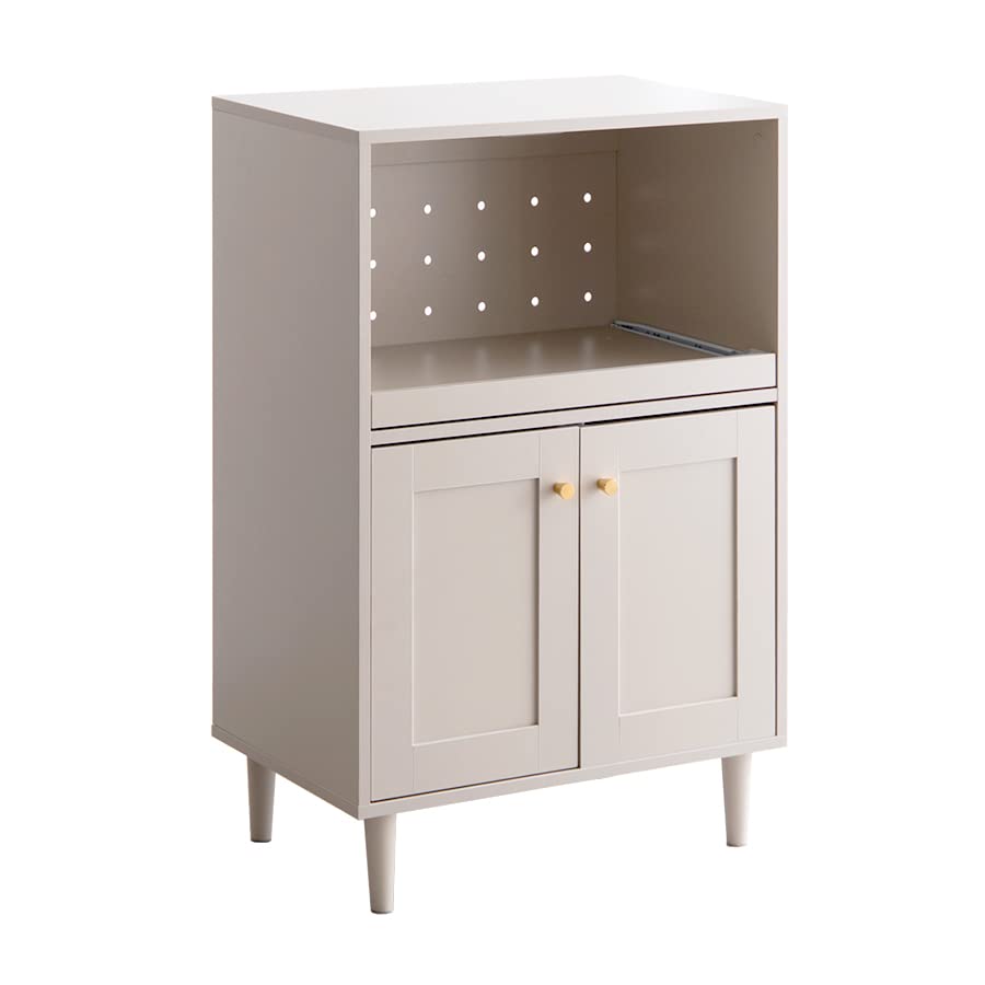 レンジ台 食器棚 食器収納 キッチン収納 框 かまち グレージュ