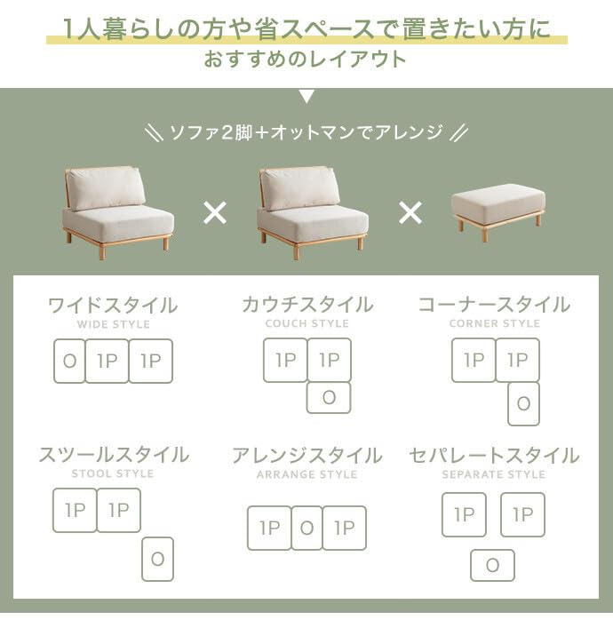 ソファ ソファー オットマン スツール チェア アイボリー