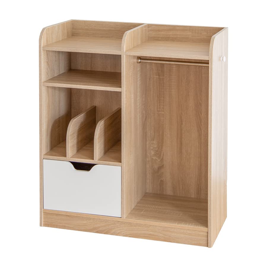 ランドセルラック キッズ収納 ハンガーラック ナチュラル/ホワイト