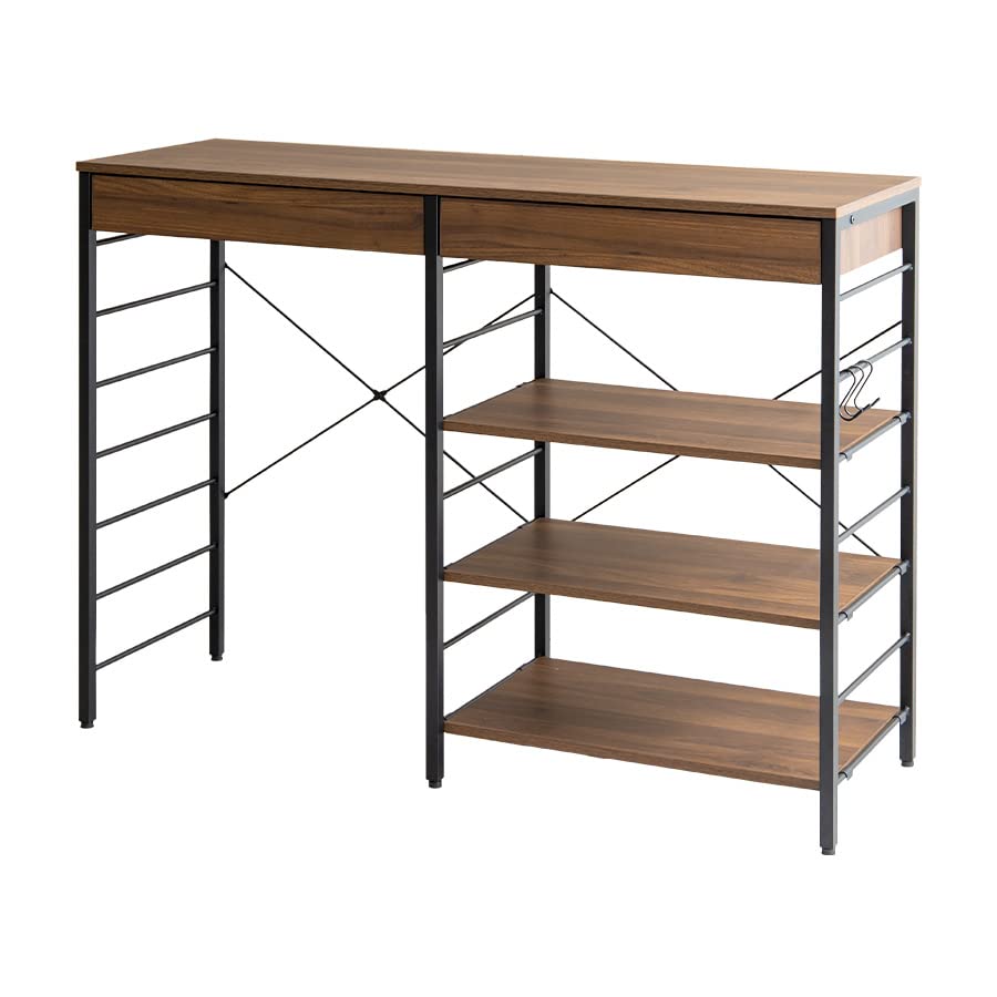 ゴミ箱上ラック レンジ台 ゴミ箱上レンジラック ブラウン