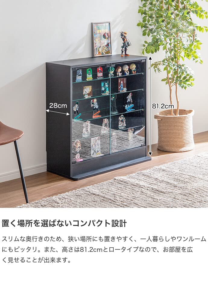コレクションケース ガラスケース コレクションシェルフ ブラック - 【公式】allecore(アレコレ) 家具インテリア・生活雑貨のオンライン通販