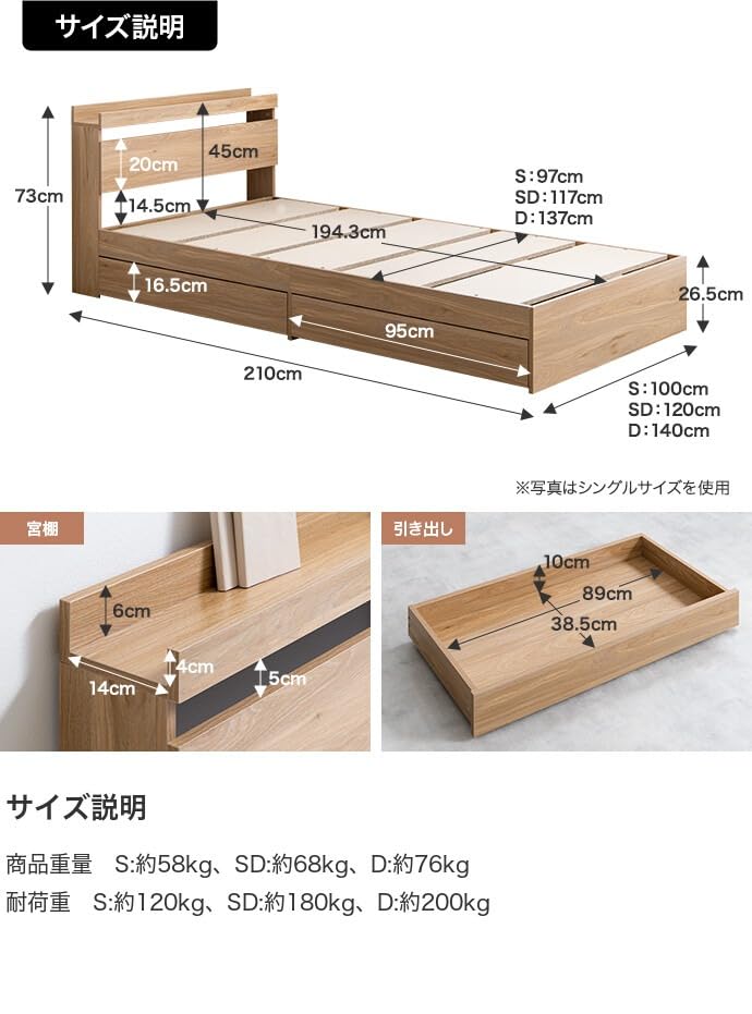 ベッド シングルベッド シングル ベッドフレーム ブラック【超高密度ポケットコイルマットレス付】