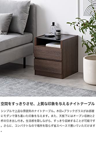 ナイトテーブル サイドチェスト サイドテーブル ブラウン