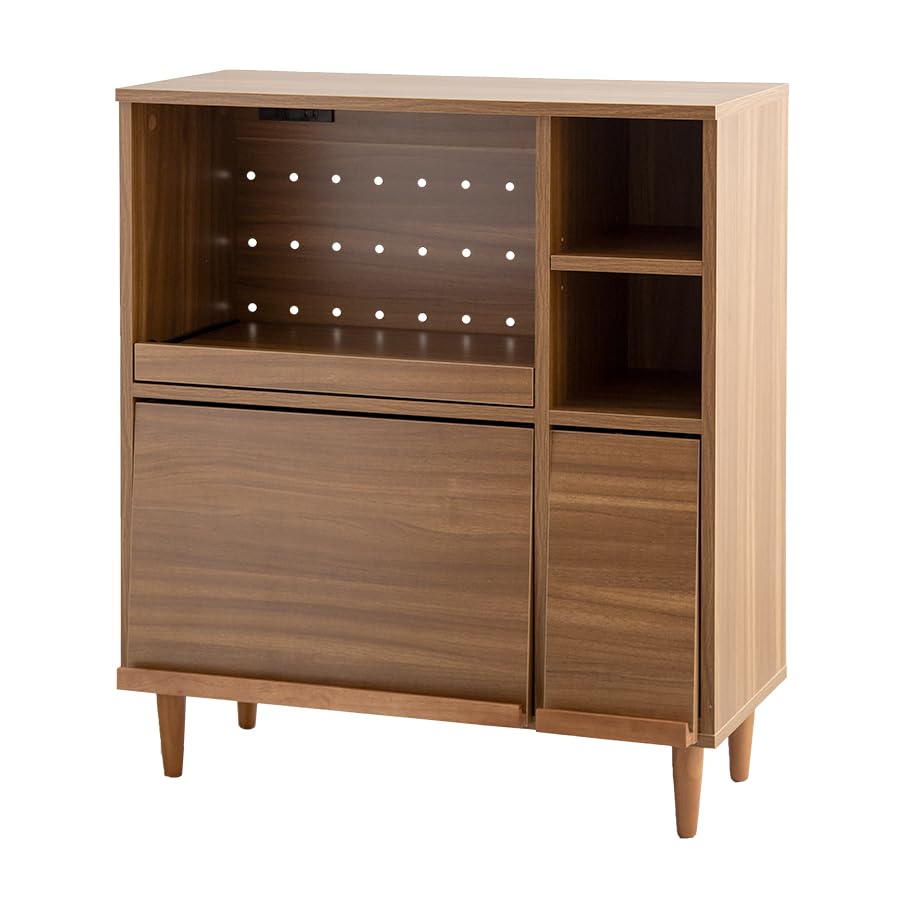 レンジ台 レンジラック 電子レンジ台 レンジボード 棚 ブラウン