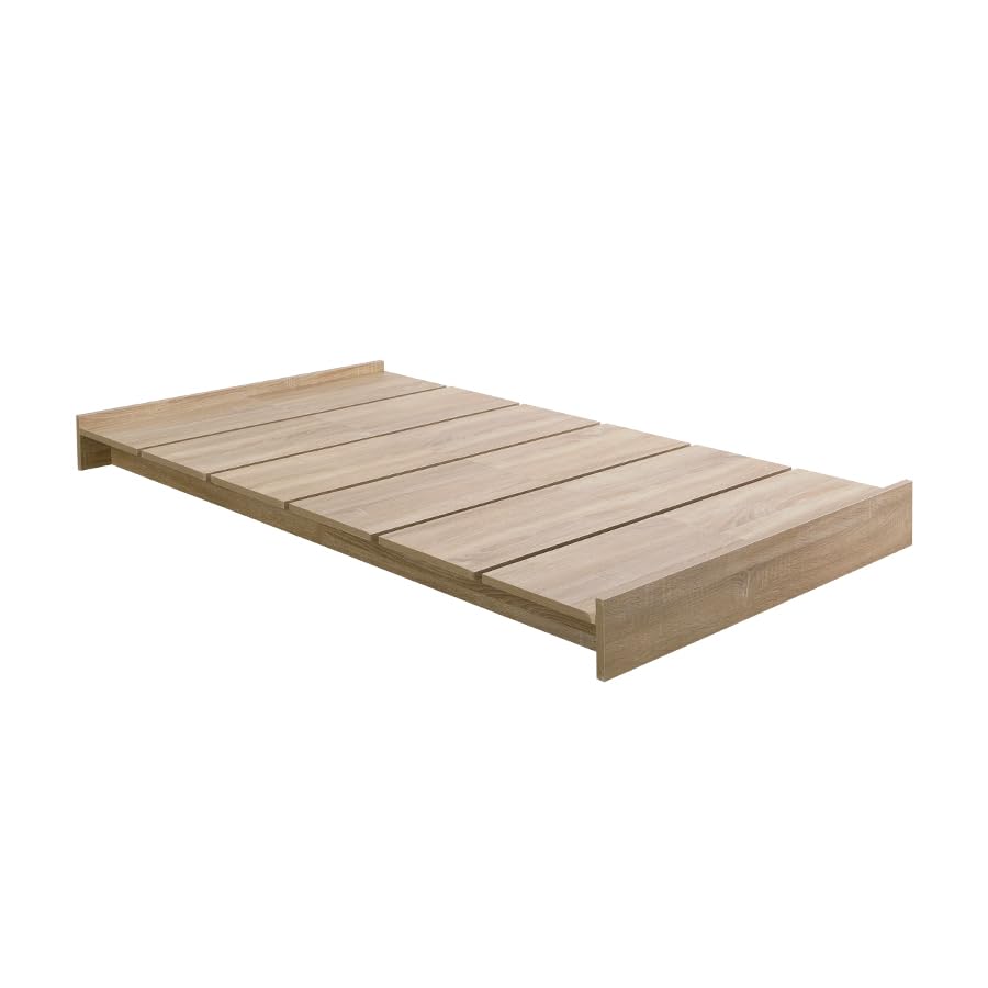 ベッド ボンネルコイル セミシングルショート ロー ナチュラル【ボンネルコイルマットレス付き】