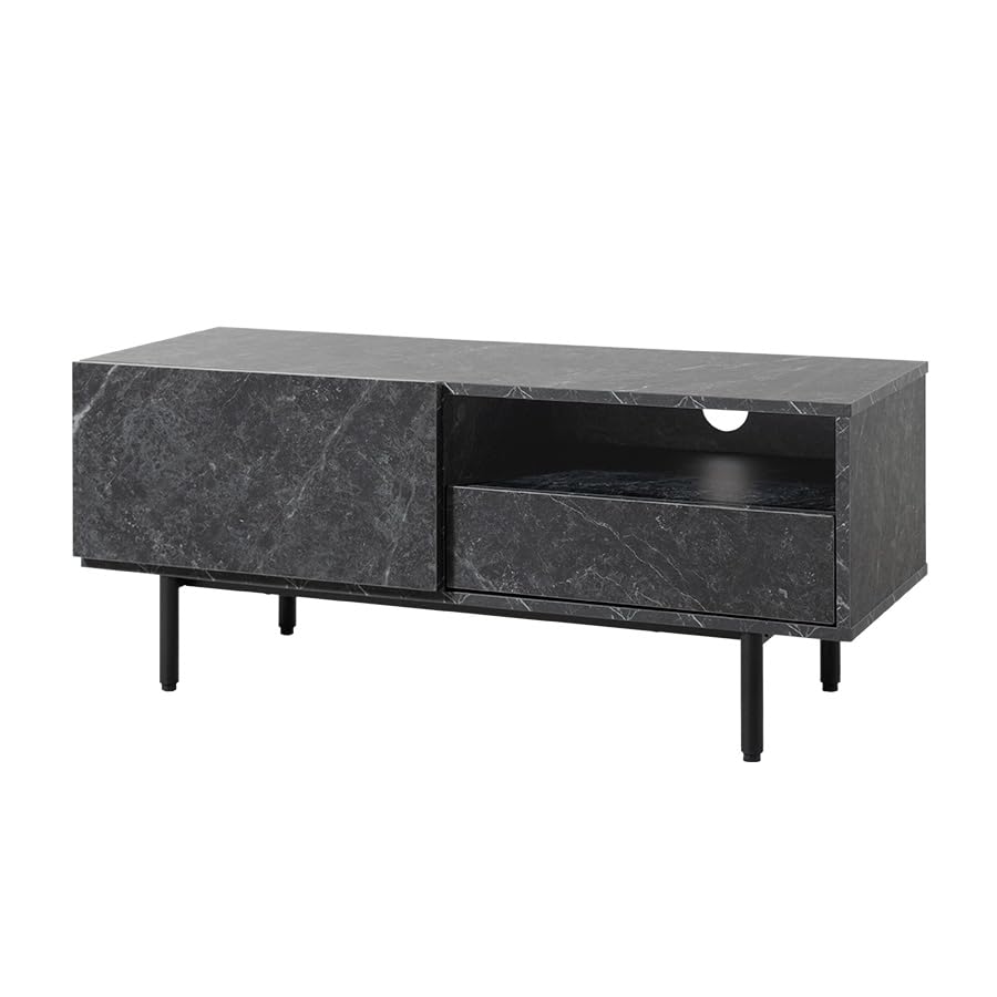 テレビ台 テレビボード TV台 ローボード 大理石柄 マーブルブラック