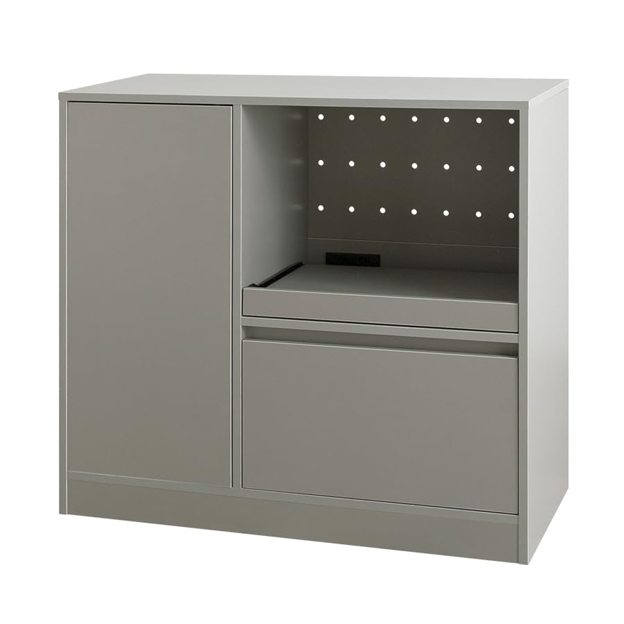 レンジ台 ラック キッチンボード カップボード グレー