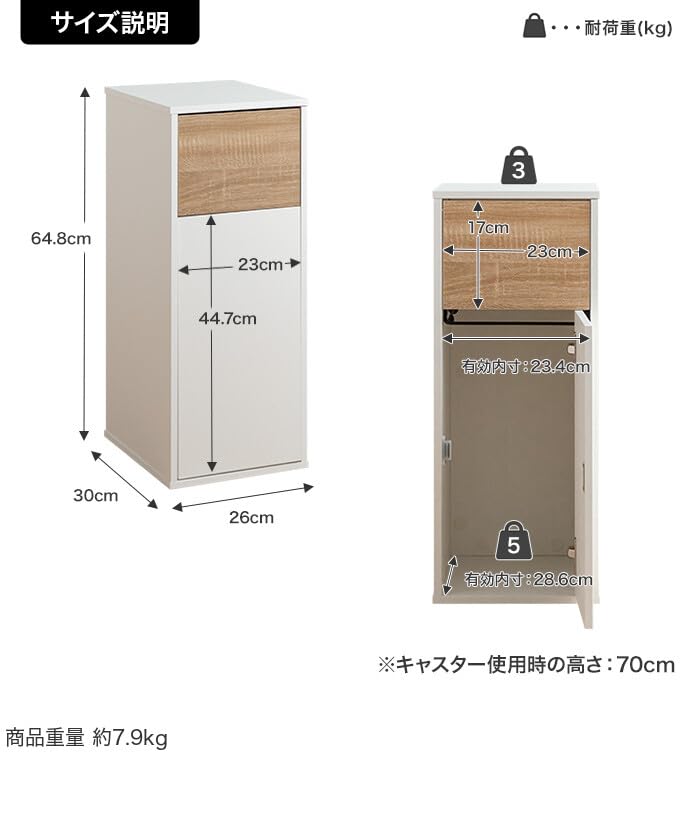 ゴミ箱 45L リットル l 分別 おしゃれ グレージュ