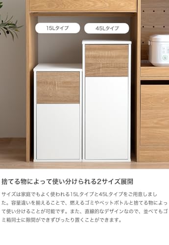 ゴミ箱 15L リットル l 分別 おしゃれ グレージュ