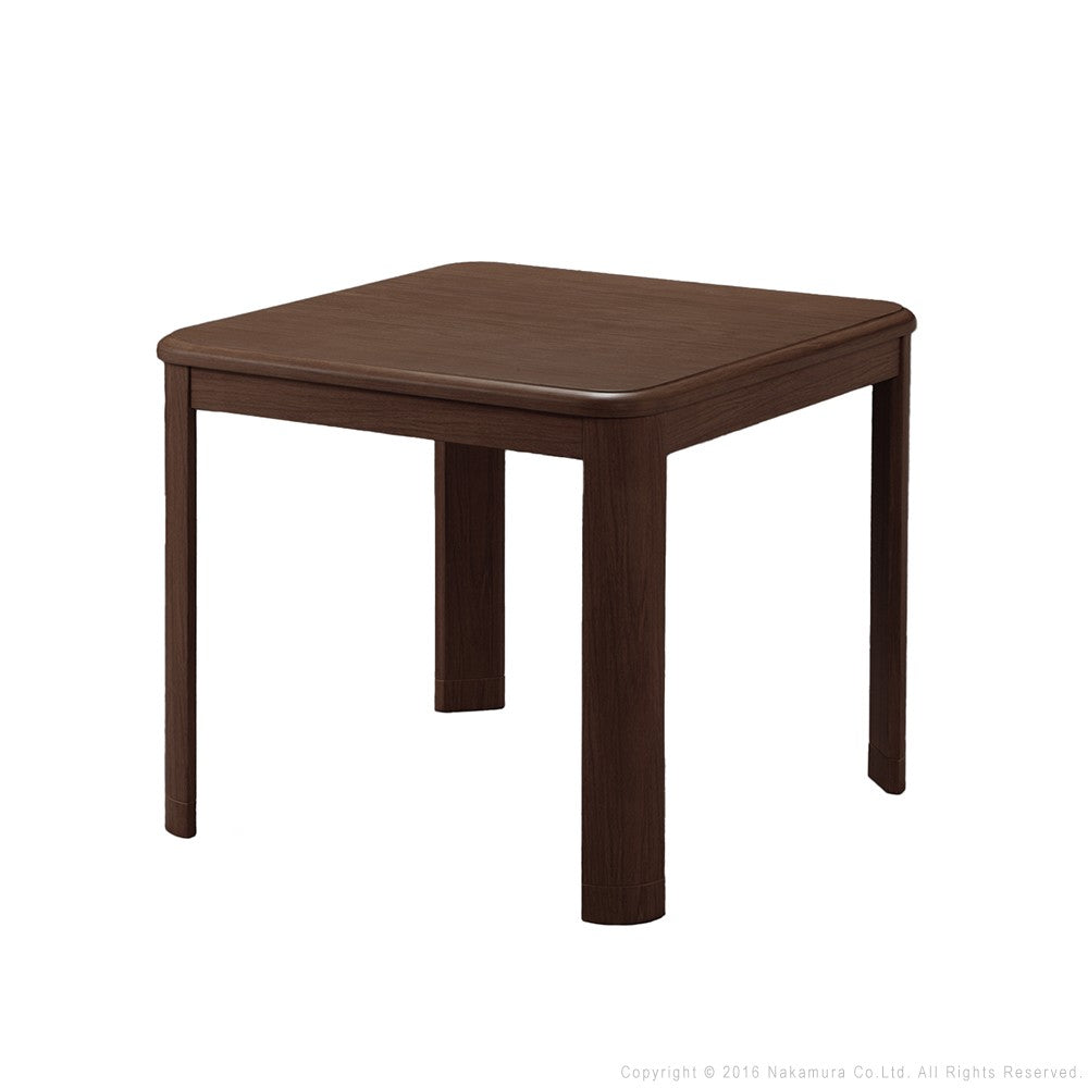 パワフルヒーター高さ調節機能付きダイニングこたつ 80x80cm 本体のみ 正方形 ダイニングテーブル ハイタイプ 継ぎ脚 ナチュラル ブラウン