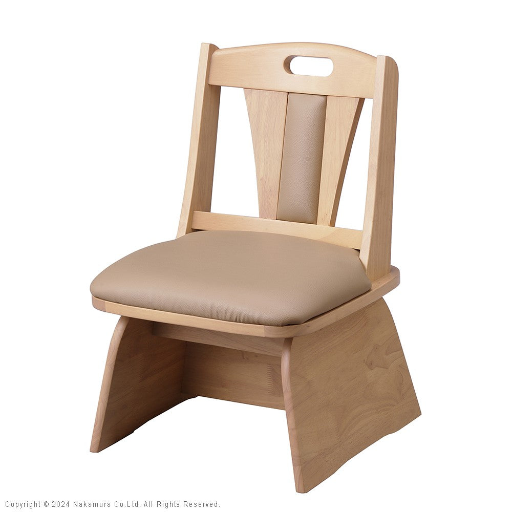 ハイバック回転椅子 椅子 回転 高さ調節機能付き ハイバック回転椅子 いす イス 肘なし 高さ調整 こたつ用 一人用 天然木