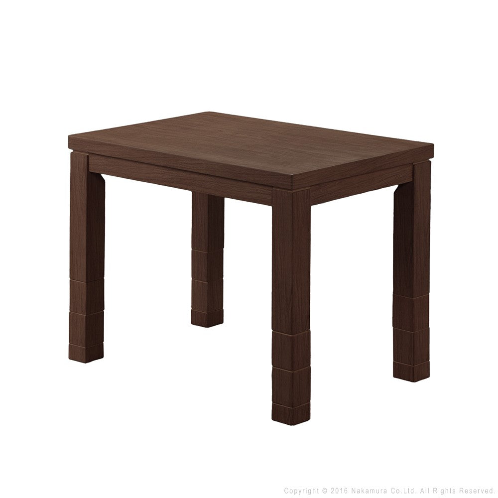 パワフルヒーター6段階に高さ調節できるダイニングこたつ 90x60cm 本体のみ 長方形 ダイニングテーブル ハイタイプ 継脚 ナチュラル ブラウン