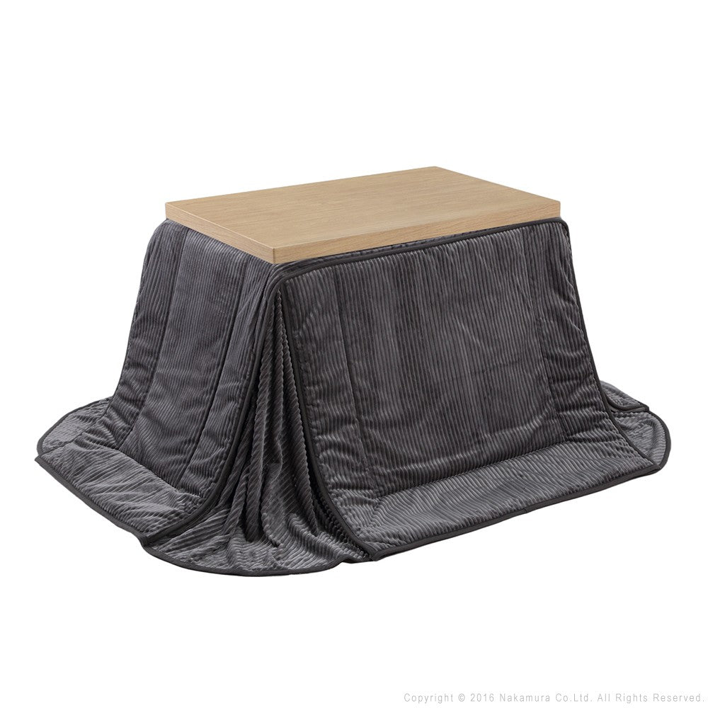 パワフルヒーター 6段階に高さ調節できるダイニングこたつ 90x60cm+専用省スペース布団 2点セット 長方形 コタツ ダイニングテーブル 掛け布団