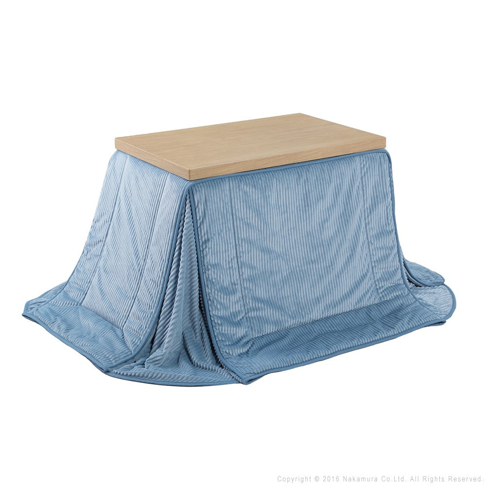 パワフルヒーター 6段階に高さ調節できるダイニングこたつ 90x60cm+専用省スペース布団 2点セット 長方形 コタツ ダイニングテーブル 掛け布団