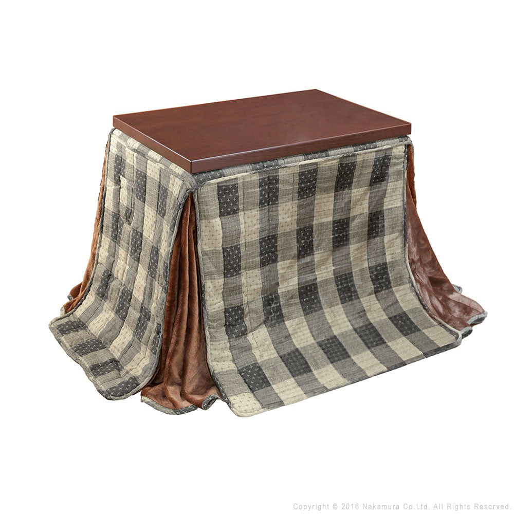 パワフルヒーター 6段階に高さ調節できるダイニングこたつ 90x60cm+専用省スペース布団 2点セット 長方形 コタツ ダイニングテーブル 掛け布団