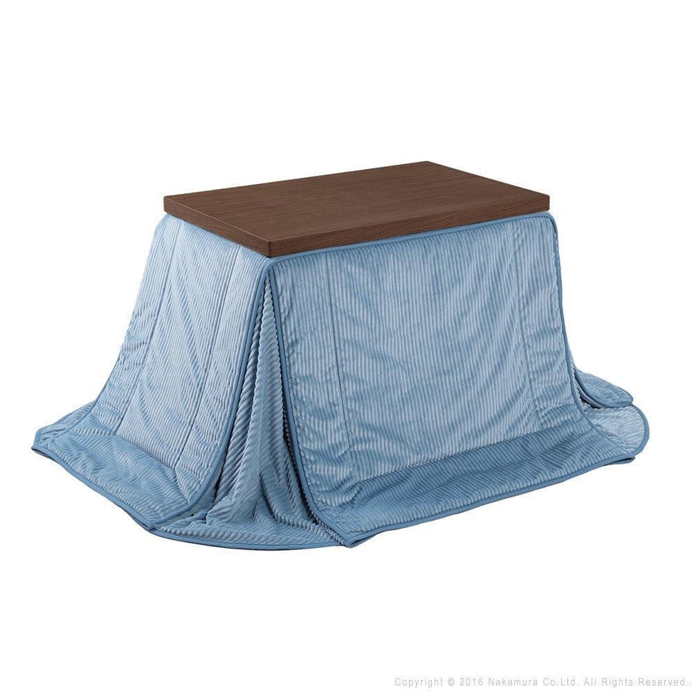 パワフルヒーター 6段階に高さ調節できるダイニングこたつ 90x60cm+専用省スペース布団 2点セット 長方形 コタツ ダイニングテーブル 掛け布団