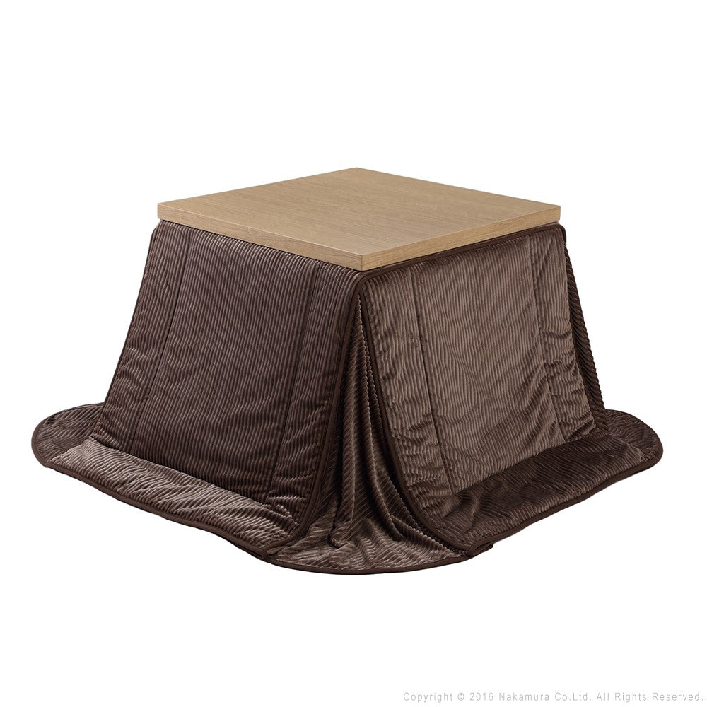 パワフルヒーター 6段階に高さ調節できるダイニングこたつ 80x80cm+専用省スペース布団 2点セット 正方形 コタツ ダイニングテーブル 掛け布団