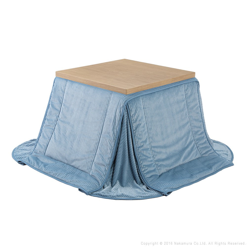 パワフルヒーター 6段階に高さ調節できるダイニングこたつ 80x80cm+専用省スペース布団 2点セット 正方形 コタツ ダイニングテーブル 掛け布団