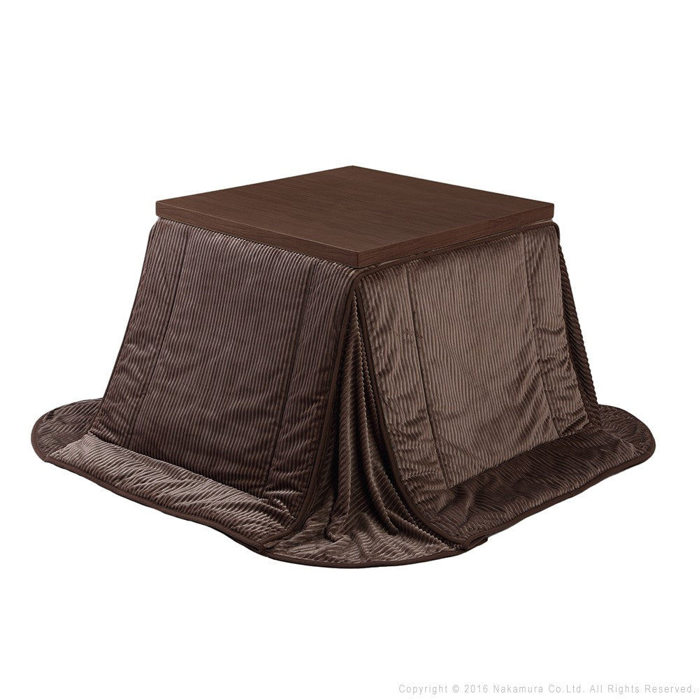 パワフルヒーター 6段階に高さ調節できるダイニングこたつ 80x80cm+専用省スペース布団 2点セット 正方形 コタツ ダイニングテーブル 掛け布団