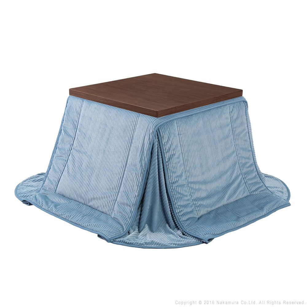 パワフルヒーター 6段階に高さ調節できるダイニングこたつ 80x80cm+専用省スペース布団 2点セット 正方形 コタツ ダイニングテーブル 掛け布団