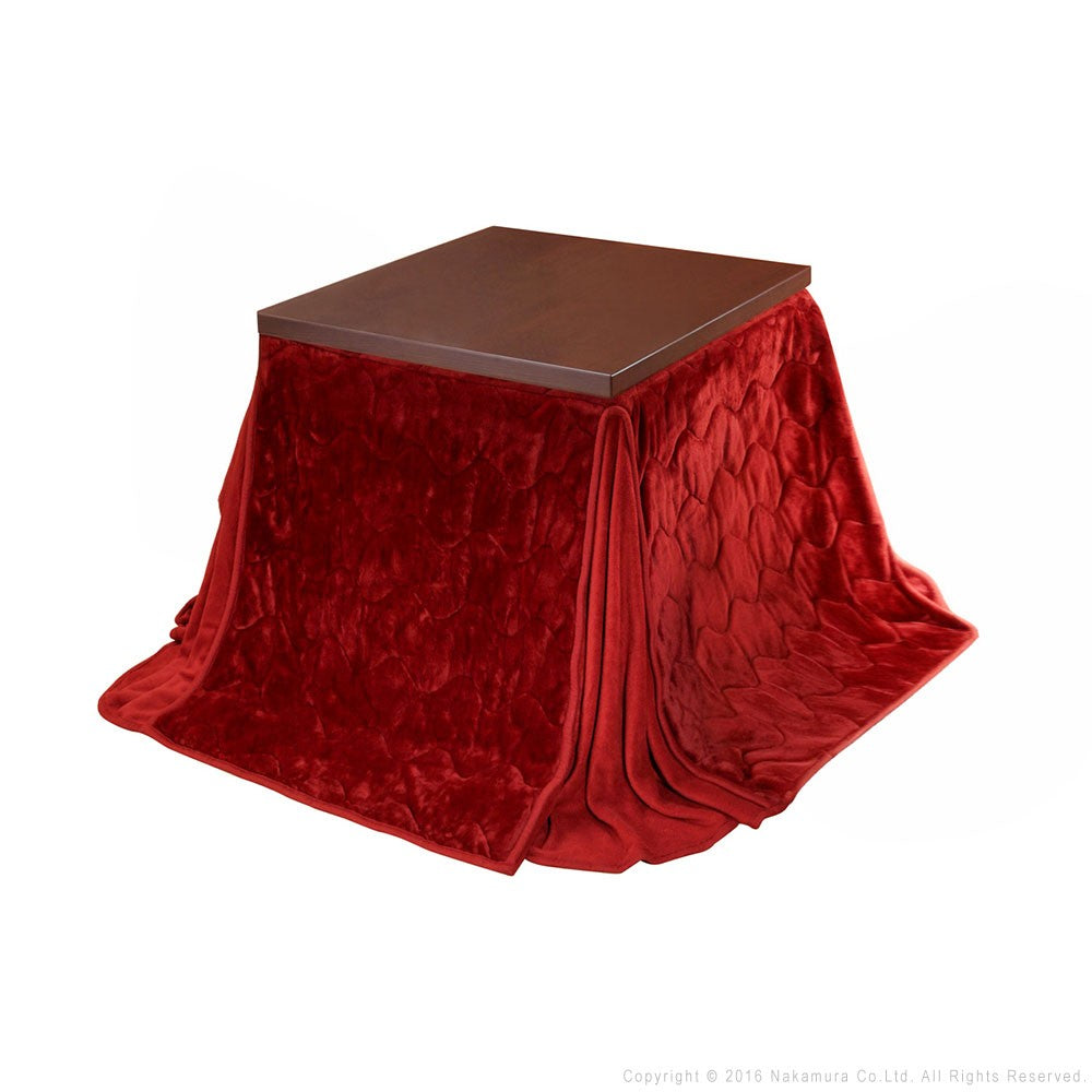 パワフルヒーター 6段階に高さ調節できるダイニングこたつ 80x80cm+専用省スペース布団 2点セット 正方形 コタツ ダイニングテーブル 掛け布団