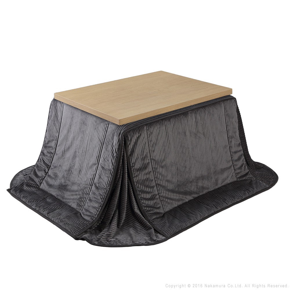 パワフルヒーター 6段階に高さ調節できるダイニングこたつ 105x80cm+専用省スペース布団 2点セット 長方形 コタツ ダイニングテーブル 掛け布団