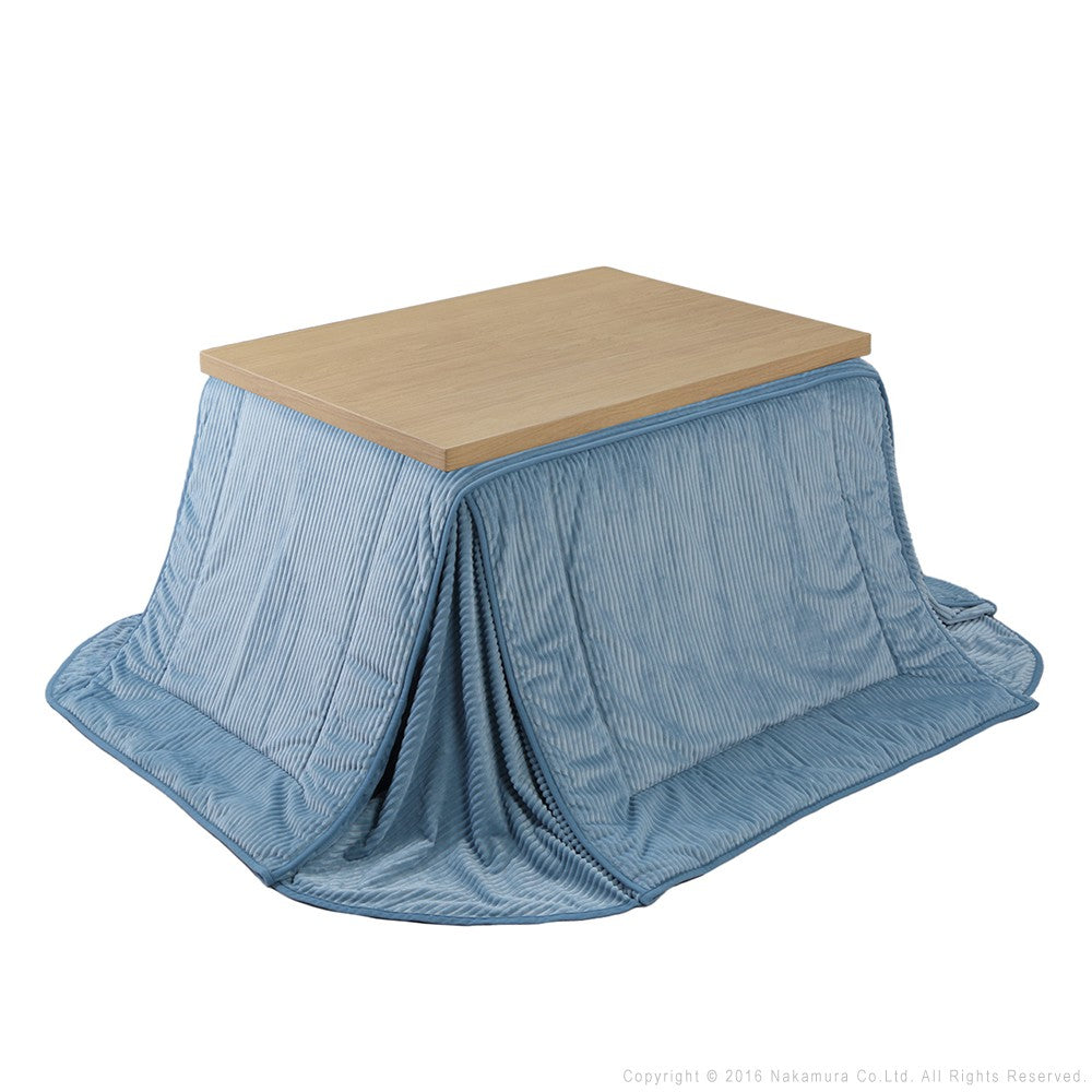 パワフルヒーター 6段階に高さ調節できるダイニングこたつ 105x80cm+専用省スペース布団 2点セット 長方形 コタツ ダイニングテーブル 掛け布団