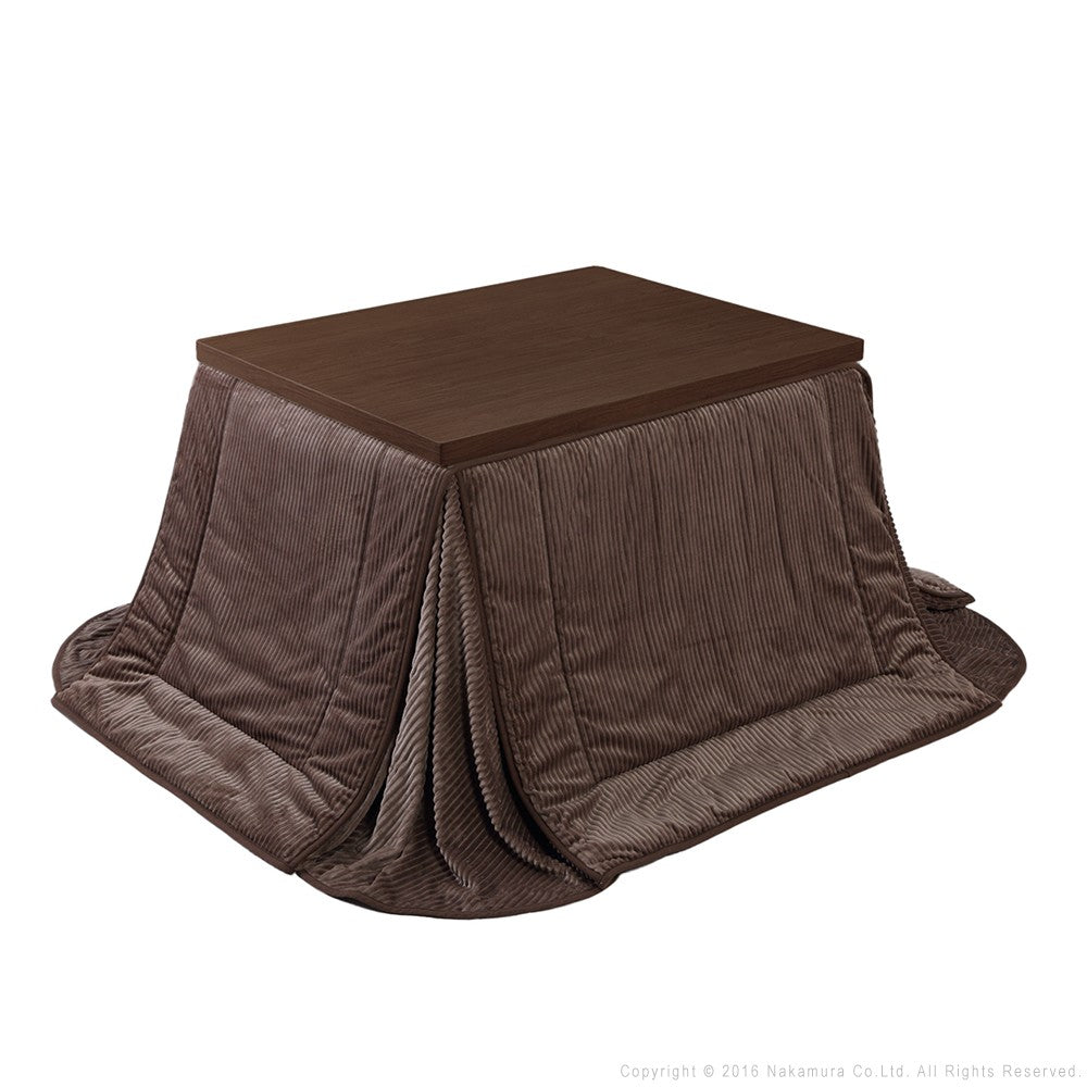 パワフルヒーター 6段階に高さ調節できるダイニングこたつ 105x80cm+専用省スペース布団 2点セット 長方形 コタツ ダイニングテーブル 掛け布団