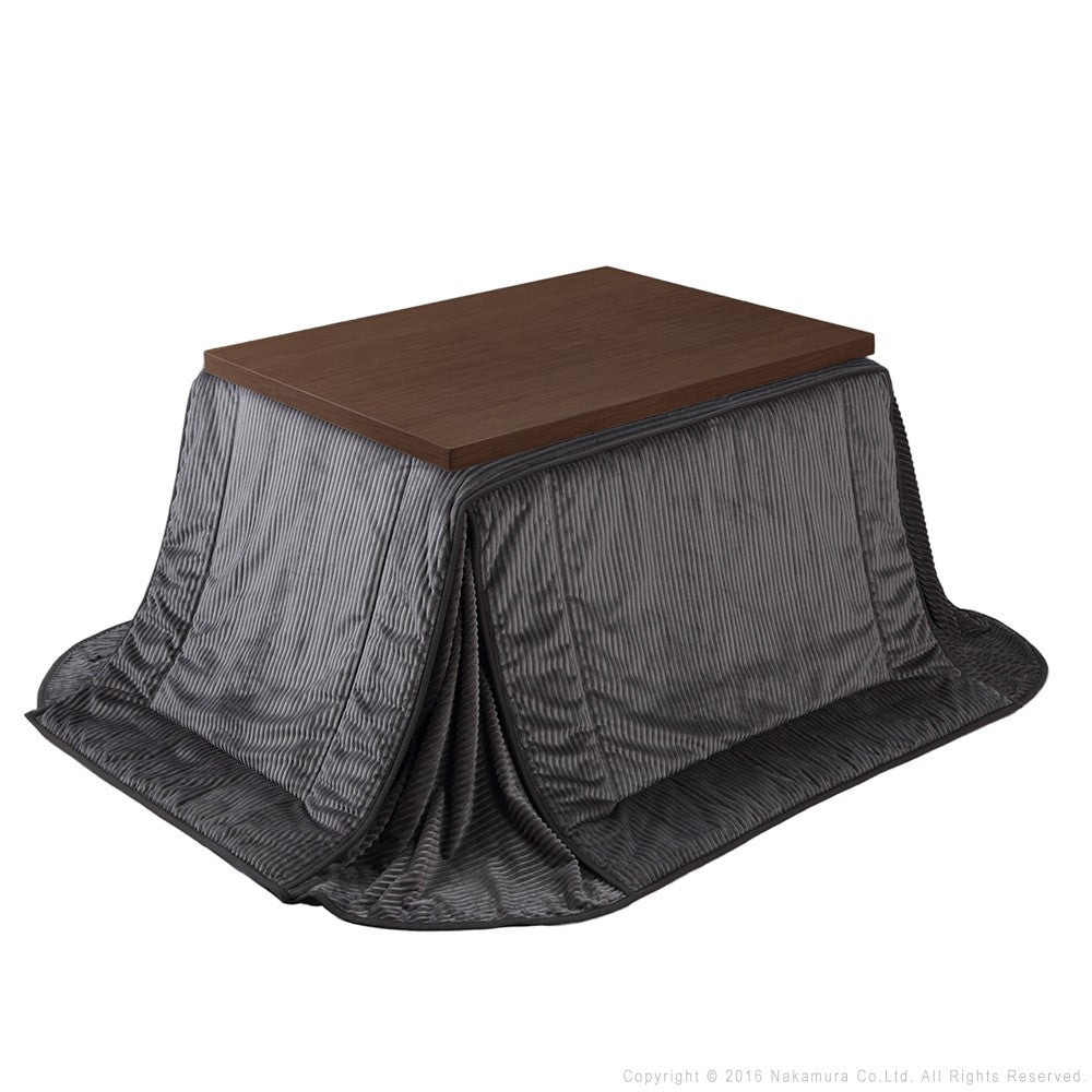 パワフルヒーター 6段階に高さ調節できるダイニングこたつ 105x80cm+専用省スペース布団 2点セット 長方形 コタツ ダイニングテーブル 掛け布団