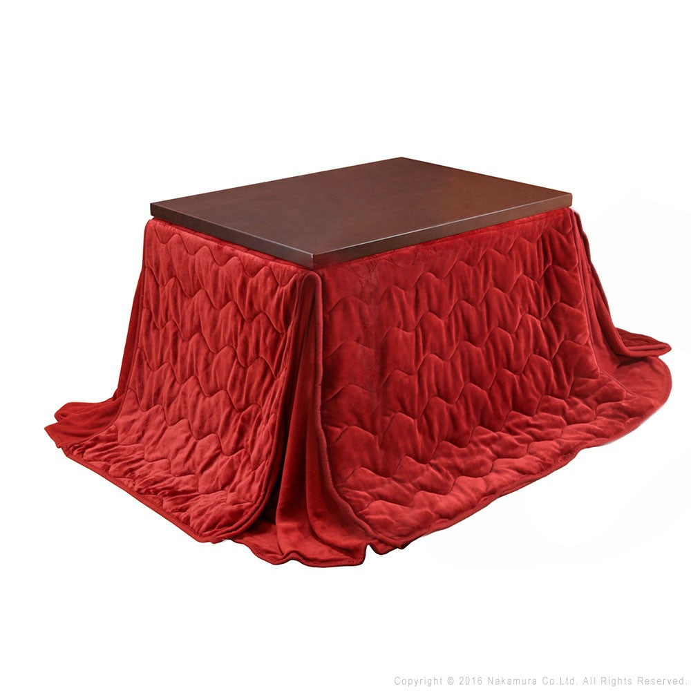 パワフルヒーター 6段階に高さ調節できるダイニングこたつ 105x80cm+専用省スペース布団 2点セット 長方形 コタツ ダイニングテーブル 掛け布団