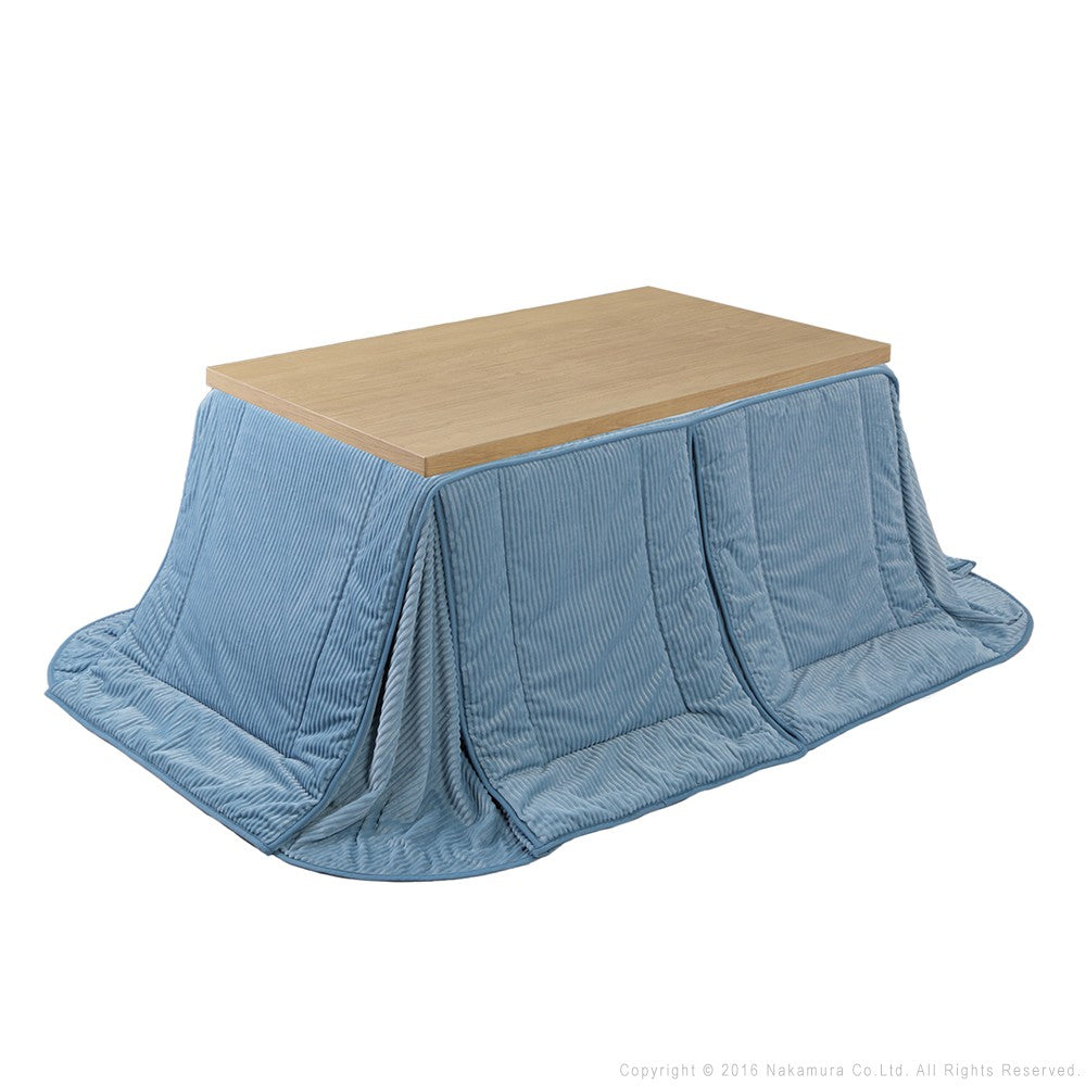 パワフルヒーター 6段階に高さ調節できるダイニングこたつ 135x80cm+専用省スペース布団 2点セット 長方形 コタツ ダイニングテーブル 掛け布団