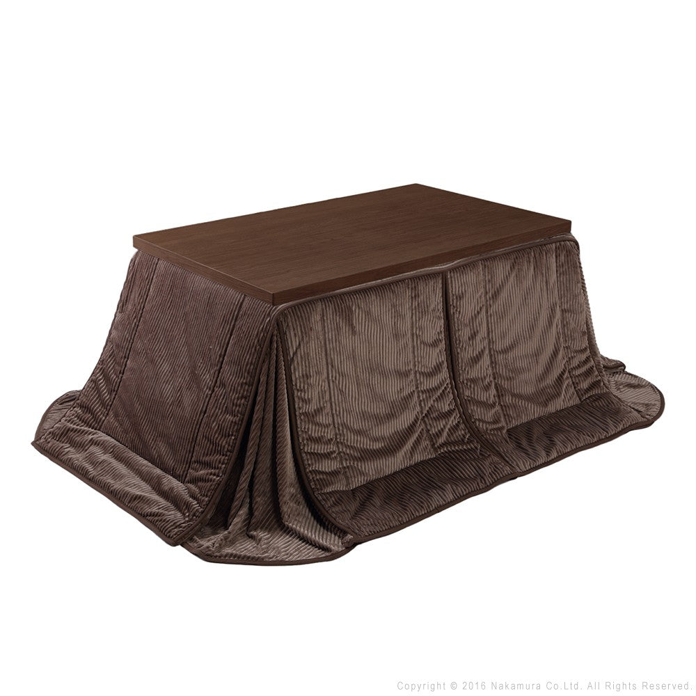 パワフルヒーター 6段階に高さ調節できるダイニングこたつ 135x80cm+専用省スペース布団 2点セット 長方形 コタツ ダイニングテーブル 掛け布団