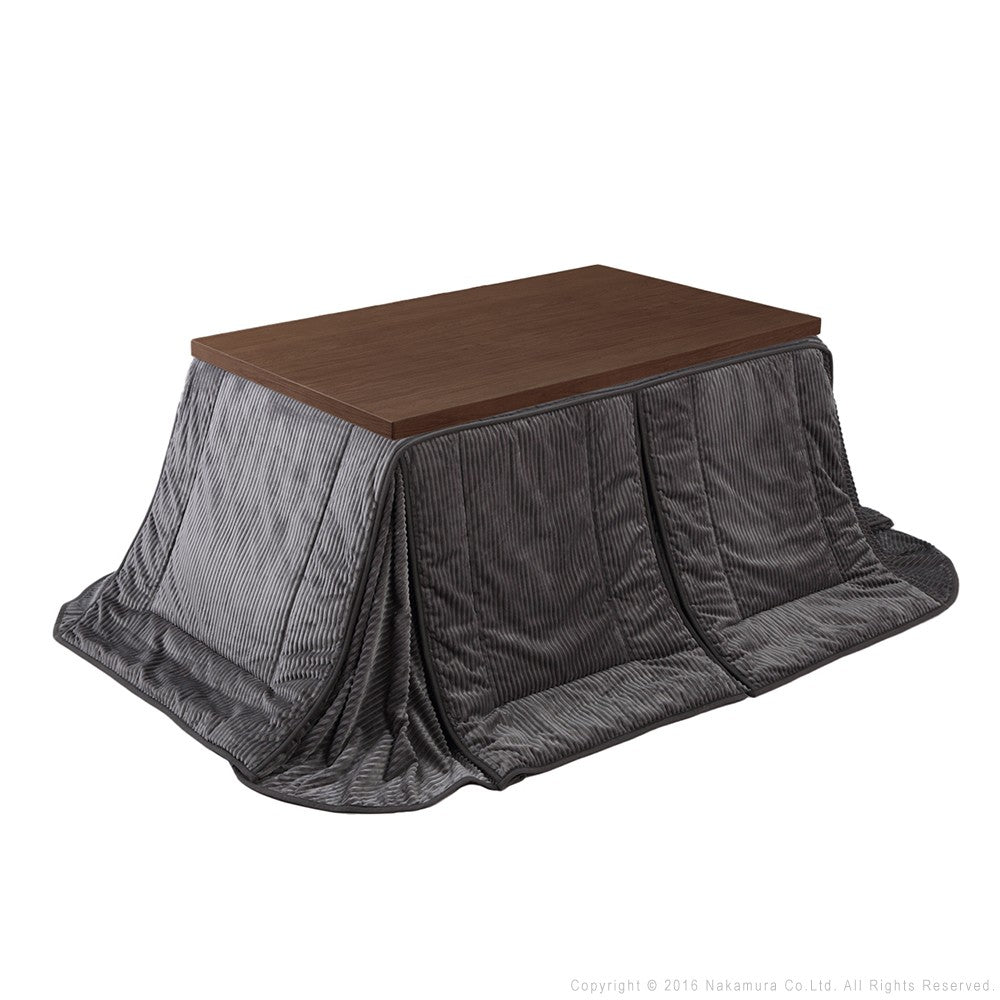 パワフルヒーター 6段階に高さ調節できるダイニングこたつ 135x80cm+専用省スペース布団 2点セット 長方形 コタツ ダイニングテーブル 掛け布団