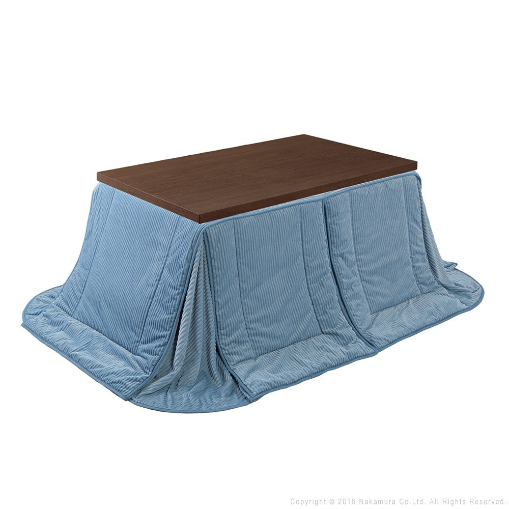 パワフルヒーター 6段階に高さ調節できるダイニングこたつ 135x80cm+専用省スペース布団 2点セット 長方形 コタツ ダイニングテーブル 掛け布団