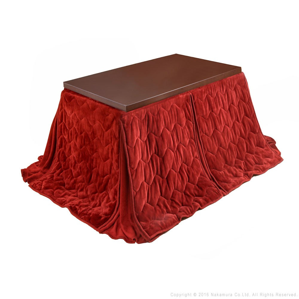 パワフルヒーター 6段階に高さ調節できるダイニングこたつ 135x80cm+専用省スペース布団 2点セット 長方形 コタツ ダイニングテーブル 掛け布団