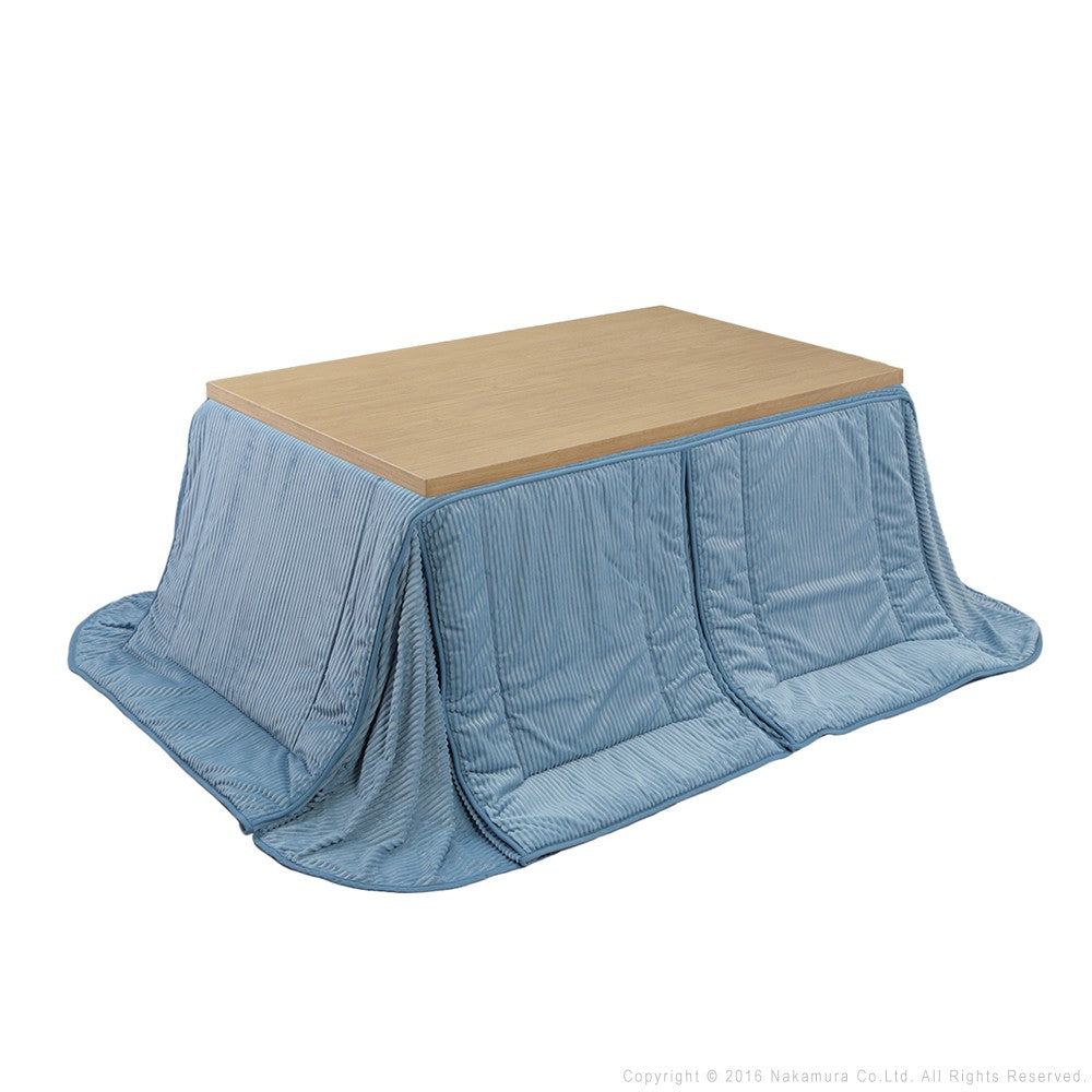 パワフルヒーター 6段階に高さ調節できるダイニングこたつ 150x90cm+専用省スペース布団 2点セット 長方形 コタツ ダイニングテーブル 掛け布団