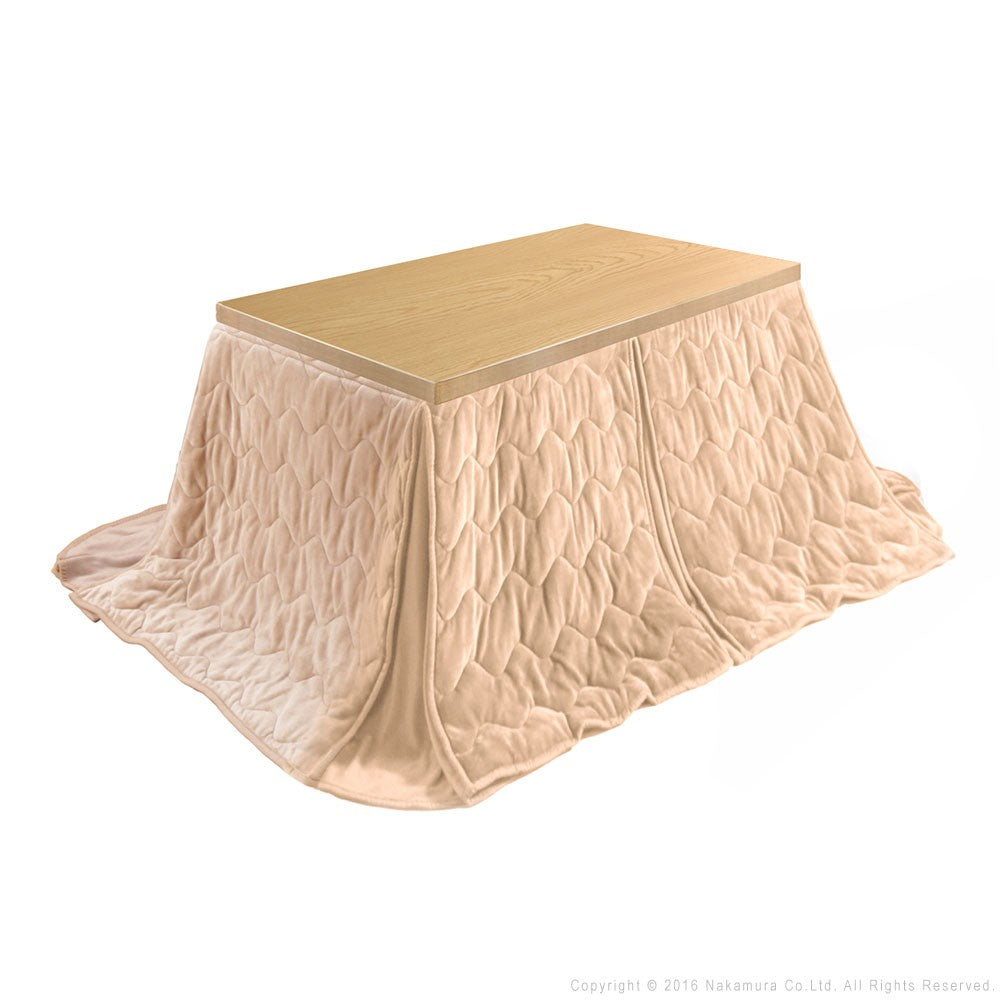 パワフルヒーター 6段階に高さ調節できるダイニングこたつ 150x90cm+専用省スペース布団 2点セット 長方形 コタツ ダイニングテーブル 掛け布団