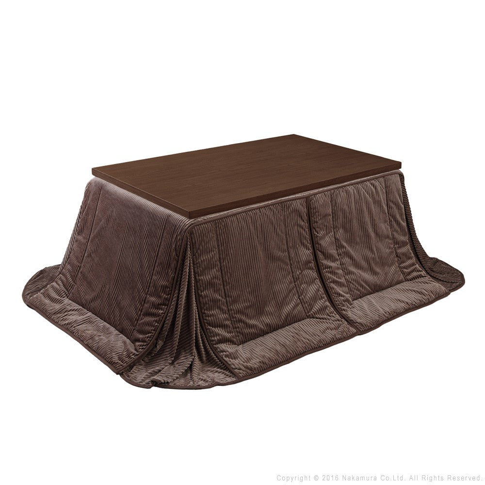 パワフルヒーター 6段階に高さ調節できるダイニングこたつ 150x90cm+専用省スペース布団 2点セット 長方形 コタツ ダイニングテーブル 掛け布団