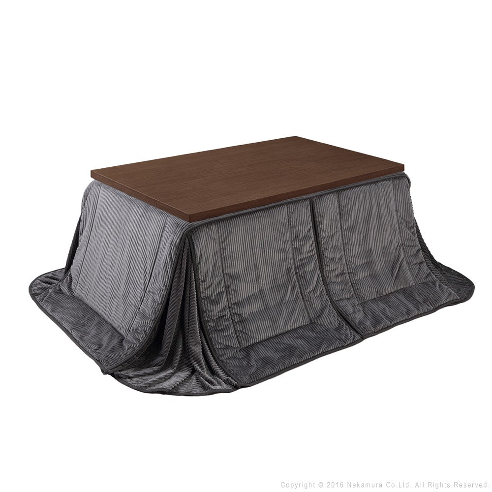 パワフルヒーター 6段階に高さ調節できるダイニングこたつ 150x90cm+専用省スペース布団 2点セット 長方形 コタツ ダイニングテーブル 掛け布団