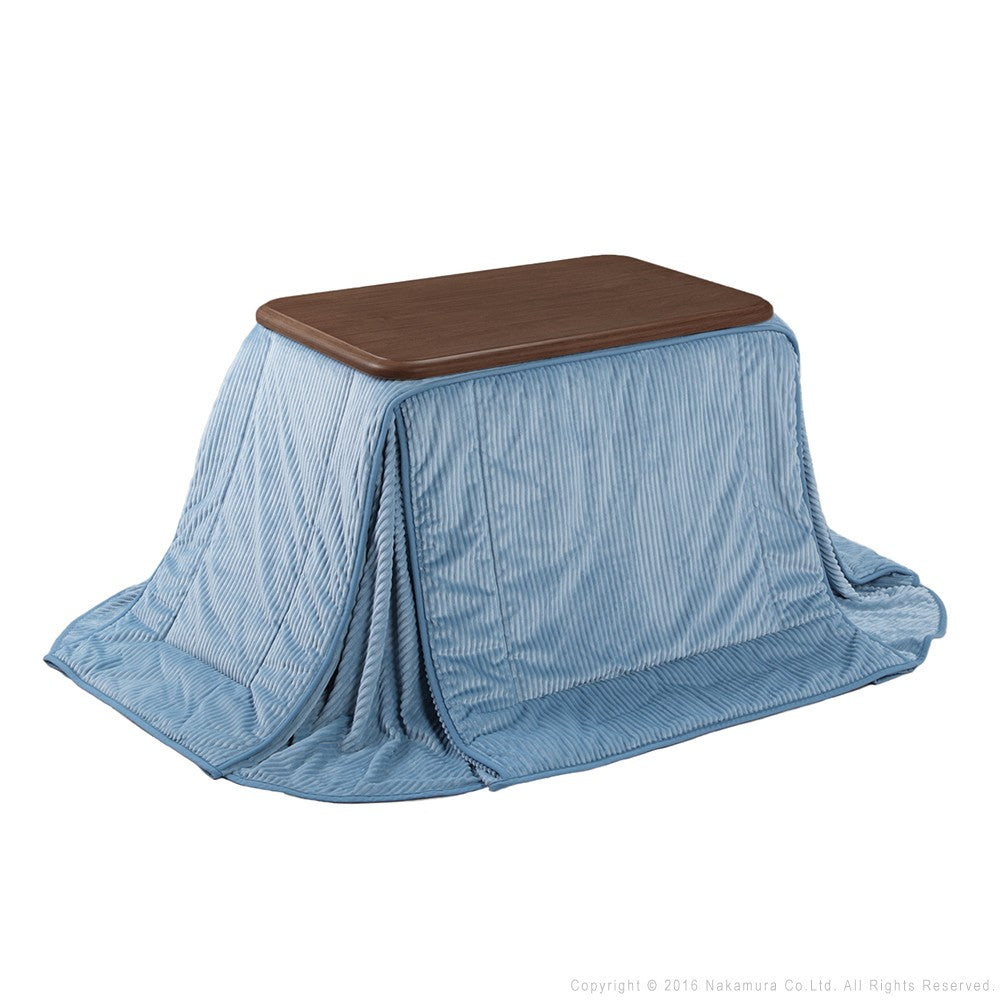 パワフルヒーター 高さ調節機能付き ダイニングこたつ90x60cm+専用省スペースこたつ布団 2点セット 長方形 ダイニングテーブル 掛け布団