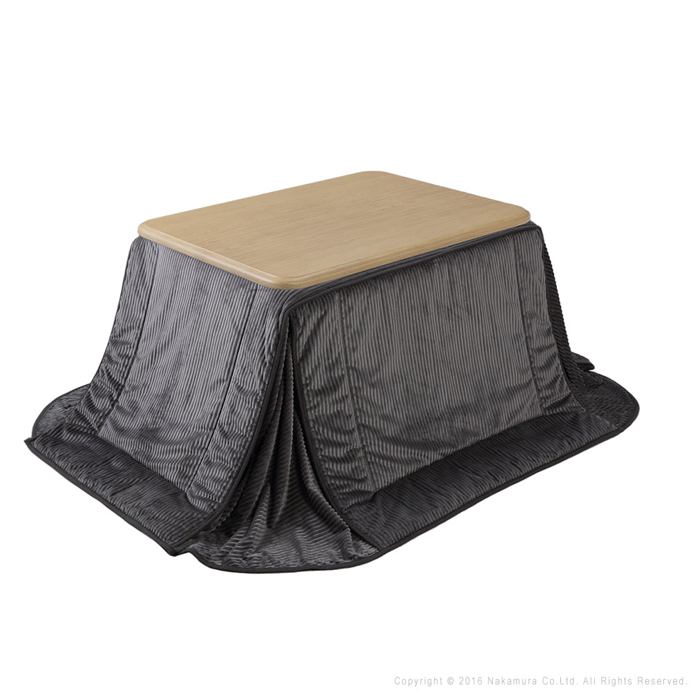 パワフルヒーター 高さ調節機能付き ダイニングこたつ105x80cm+専用省スペースこたつ布団 2点セット 長方形 ダイニングテーブル 掛け布団