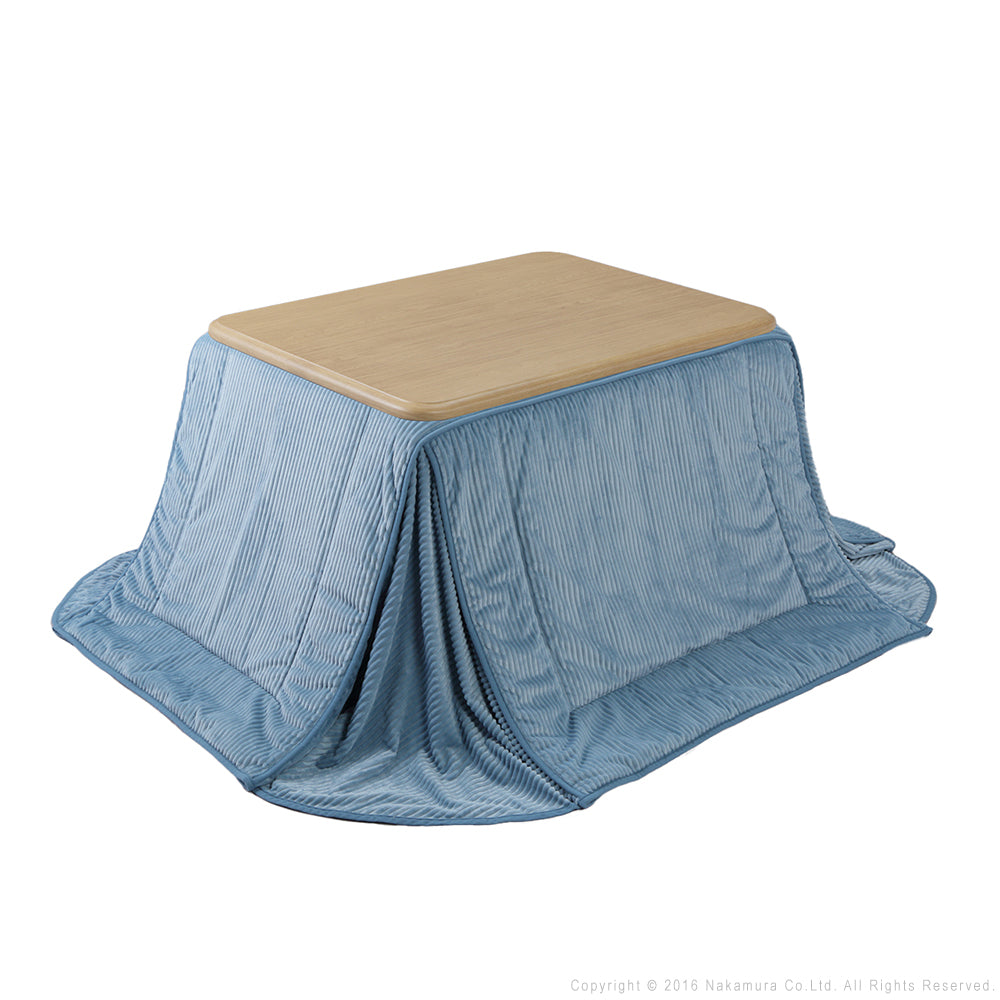 パワフルヒーター 高さ調節機能付き ダイニングこたつ105x80cm+専用省スペースこたつ布団 2点セット 長方形 ダイニングテーブル 掛け布団