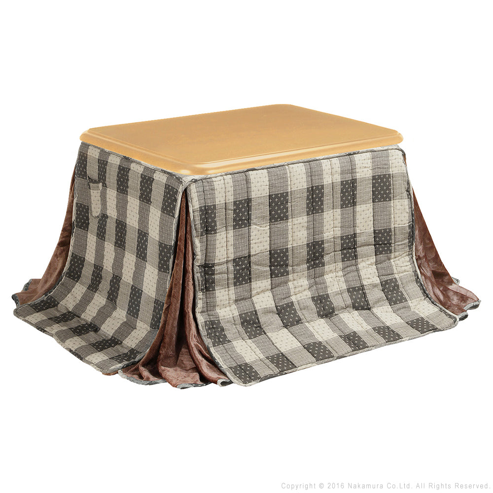 パワフルヒーター 高さ調節機能付き ダイニングこたつ105x80cm+専用省スペースこたつ布団 2点セット 長方形 ダイニングテーブル 掛け布団