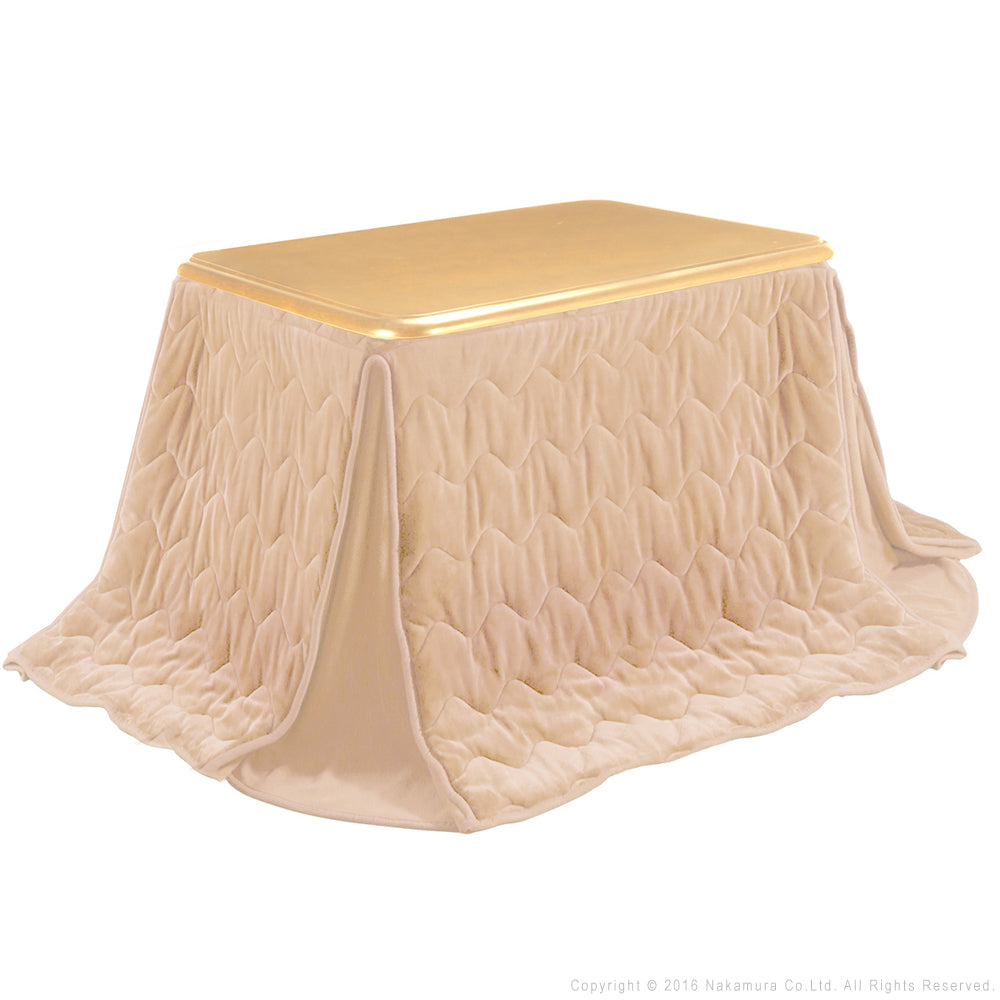 パワフルヒーター 高さ調節機能付き ダイニングこたつ105x80cm+専用省スペースこたつ布団 2点セット 長方形 ダイニングテーブル 掛け布団