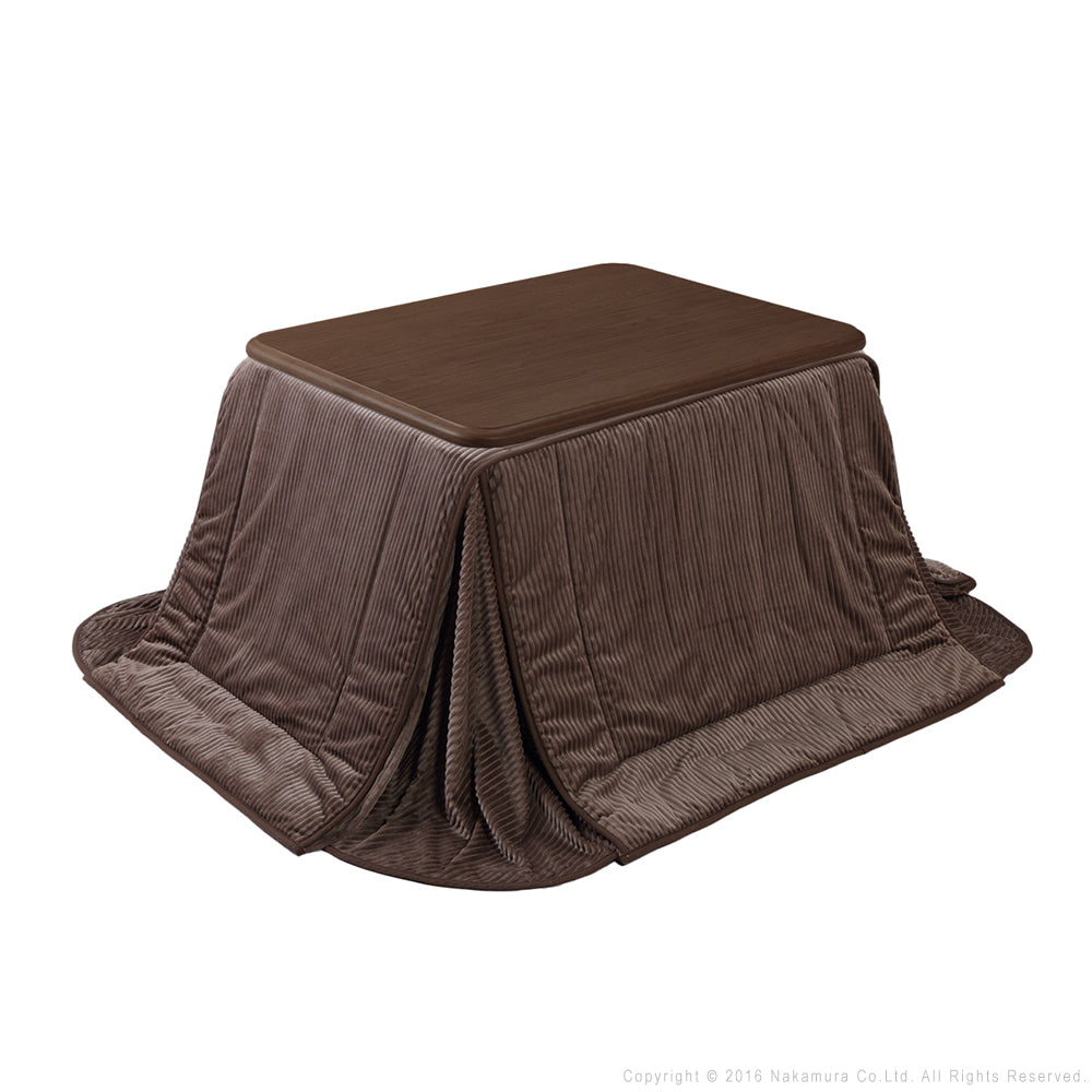 パワフルヒーター 高さ調節機能付き ダイニングこたつ105x80cm+専用省スペースこたつ布団 2点セット 長方形 ダイニングテーブル 掛け布団