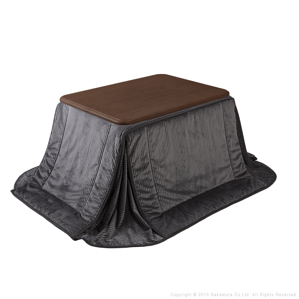 パワフルヒーター 高さ調節機能付き ダイニングこたつ105x80cm+専用省スペースこたつ布団 2点セット 長方形 ダイニングテーブル 掛け布団