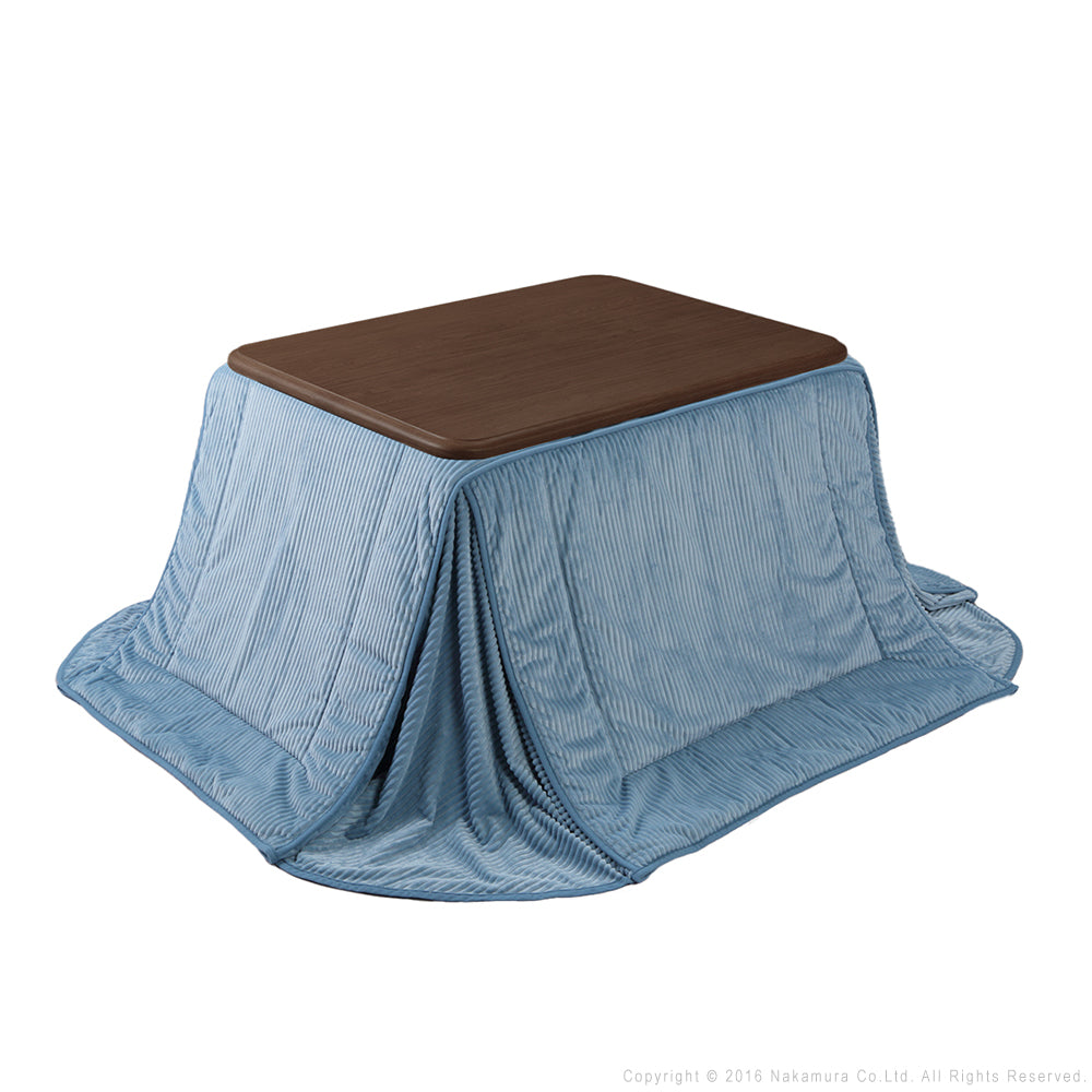 パワフルヒーター 高さ調節機能付き ダイニングこたつ105x80cm+専用省スペースこたつ布団 2点セット 長方形 ダイニングテーブル 掛け布団