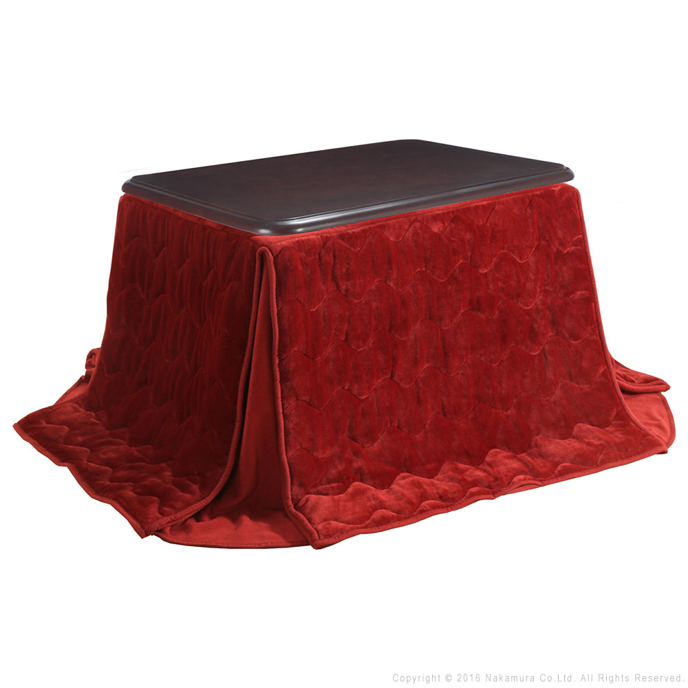 パワフルヒーター 高さ調節機能付き ダイニングこたつ105x80cm+専用省スペースこたつ布団 2点セット 長方形 ダイニングテーブル 掛け布団