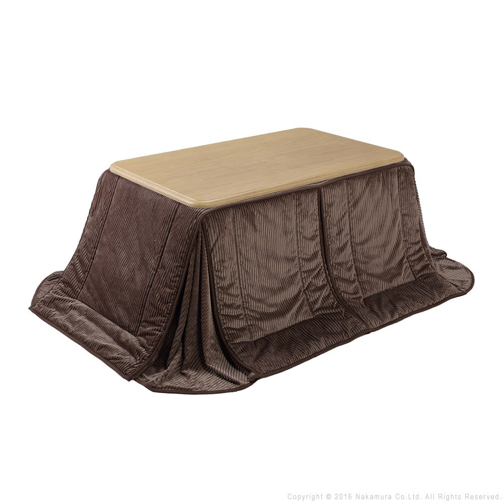 パワフルヒーター 高さ調節機能付き ダイニングこたつ135x80cm+専用省スペースこたつ布団 2点セット 長方形 ダイニングテーブル 掛け布団